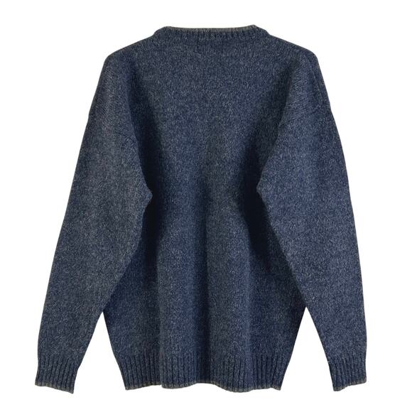 Woolrich Rugged Crewneck Sweater Wool Ash Navy Blue - Picture 7 of 11